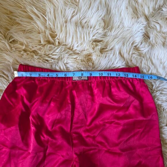 NWT Victorias Secret Satin Shine Red Logo Patch Boxers Small - Picture 8 of 8
